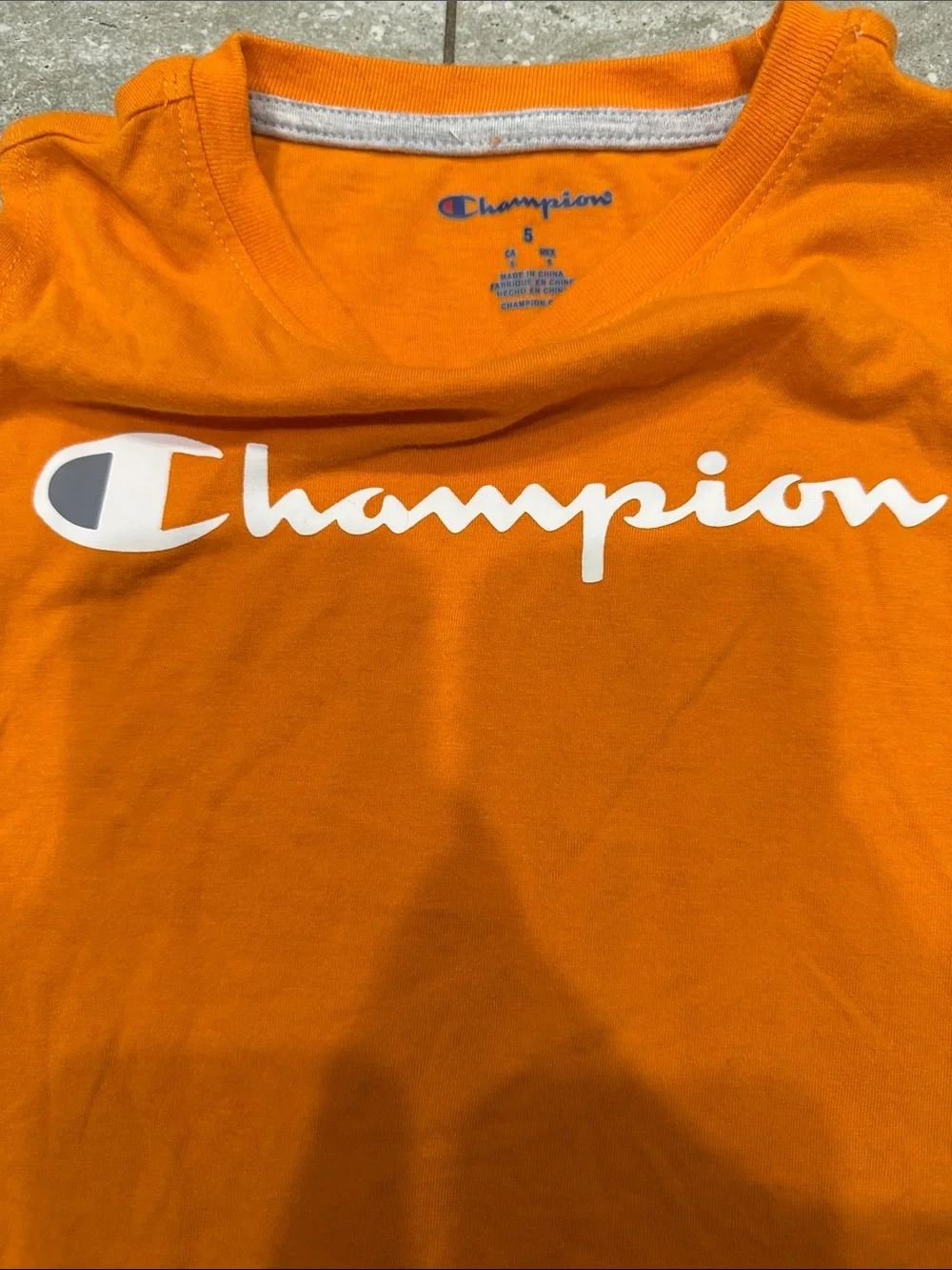 Champion Orange Boys' Tank with White Logo